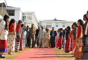 The Governor of Arunachal Pradesh Shri JP Rajkhowa and First Lady of the State Smt Rita Rajkhowa in the At Home function at Raj Bhavan, Itanagar on 26th January 2016. 